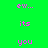 Pixelated text in pink on green and cyan backgrounds, arranged vertically with repeated phrases across two color sections.