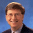 Bill Gates portrait with repeated 'bill gates is RICH!' text in blue and red across a 3x3 contact sheet of animated frames