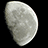 A pixelated moon image with blue text on a light blue background, displaying the phrase 'if i had a star for every time you made me smile the moon would be lonely' in mixed case.