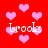 Red background with scattered pink hearts and repeated white text 'brooks' in pixelated font.