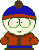 Pixelated cartoon character in blue hat with brown pom-pom, red jacket, and green face showing multiple expressions