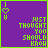 Purple square with green border containing pixelated text and heart symbol; 'I' above a heart, 'U' below it, and 'JUST THOUGHT YOU SHOULD KNOW' in stacked letters.