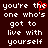Pixelated text on dark brown background with red heart symbol replacing 'the' in repeated phrase.