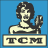 Pixelated icon of a person with dark curly hair holding a microphone, set against blue background with 'TCM' text below.