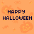 Pixelated orange background with pumpkin silhouettes and text reading 'HAPPY HALLOWEEN' on left, 'LOVE MY CJ GIRLIES!!!' on right.