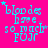 Cyan text on bright pink background reads 'Blondes have so much FUR' with varying star placements across repeated