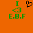 Green text and symbols on orange background with a black heart symbol above the text.
