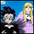 A 48x48 pixel buddy icon featuring two anime-style characters against a blue sky background on the left, with "Anime IM" and "COM" text in white pixelated font on a black background to the right.