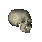 Pixelated grayscale skull in profile view, showing three distinct head positions across observations.