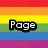 A static image with four distinct sections: a rainbow striped background, pixelated text on the left, and layered squares with text below.