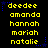 Yellow pixelated text lists names on black background with blue star accents, static display.