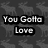 Pixelated text reads "You Gotta Love" and "The Moose" above five white heart symbols on a gray patterned background.