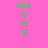 Green pixelated text 'like' above 'O', 'M', 'G' on four colored backgrounds in a