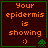 Four identical pixel-art display orange text on dark brown background with green border, each containing a smiling face and small green alien figure