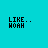 A cyan background displays scattered black pixel clusters forming text phrases like 'LIKE MOON' and 'YOU'RE KINDA CUTE.' with varying dot density