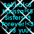 Cyan text on black background with white chain-link pattern, displaying repeated phrases and symbols in pixelated font.