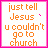 16 pixel-art with pink borders, each containing orange and pink text on white backgrounds, displaying variations of religious-themed phrases about Jesus