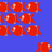 Red fish swim in a on blue background with green text 'got fish?' on black background