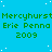 Static digital image with repeating green text on cyan background, featuring pixelated white dots scattered across the scene.