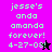 Pixelated text reads "jesse's anda amanda forever! 4-27-08" with a star symbol, displayed across multiple color backgrounds including pink, purple, and black.