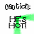 Animated icon with repeated text and green laser effects on a white background.