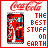 A 4x3 contact sheet of 12 animated frames showing a Coca-Cola bottle animation with