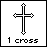Pixelated black cross on white background with text below; three variations show different nail counts and 'given' text.