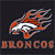 Static pixelated icon featuring a stylized bronco head with orange and white coloring against a dark background, with the word "BRONCOS" in blocky text below.