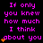 A static image displays repeated text in bright pink on a black background with orange heart symbols scattered throughout.