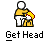 Pixel art animation of two stick figures interacting with a yellow object, displayed as three frames in a contact sheet layout.