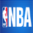 Static 48x48 pixel icon featuring the NBA logo with a basketball player silhouette on blue background, rendered in low-resolution pixels with visible dithering and anti-aliasing effects.