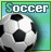 A soccer ball icon with 'Soccer' text on a green background, showing subtle variations in the ball's position and lighting