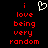 A static pixel art image with red text and a white heart symbol on a black background.