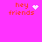 Pixelated text 'hey friends' in orange on bright pink background with four distinct animation variations of white pixel symbols.