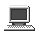 Pixelated computer monitor icons with white borders and gray keyboards, showing sequential text input animation on dark screens.