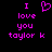 Pixelated text and heart symbol in bright pink on black background, with two identical side-by-side layouts.