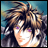 Pixelated anime-style character with spiky brown hair and purple eyes, next to black background with white text "Anime IM" and "com".