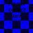 Blue and dark blue pixelated checkered background with black text reading 'Hadv', 'OwNz2', 'Yew' in four repeated sections.