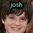 four showing a person with dark hair and light skin, two display green text above the head