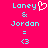 Pixelated cyan text and symbols on bright pink background with one version showing a white heart symbol next to 'Loney' while the other shows plain text.