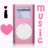 Pixelated pink music player icon with heart symbol and vertical 'MUSIC' text on white background.