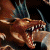 A pixelated dragon head with open mouth and sharp teeth on left, green text 'Original Icons .com' on right against dark background.