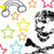 Animated pattern of repeating skull-and-crossbones icons with colorful star and bow tie motifs on white background.