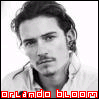 identical black-and-white portraits with colored text repeating 'orlando bloom' , each displaying a different color scheme