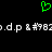 Green pixelated heart symbol above repeated white text on black background.