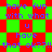 Pixelated text and geometric shapes in red and green with blue text reading 'have fun with what u have that ok???!!'