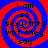 Four identical display red and blue spiral patterns with black text reading "i am so sexy thts wht they say" on a solid background