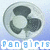 A pixelated fan icon with three blades, displayed in two side-by-side frames showing slight rotation changes.