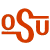 Static orange logo with stylized letters O, S, U on white background