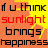 Pixelated text-based icon with four quadrants showing variations of 'if u think sunlight brings happiness then uve never danced in the rain' against orange and blue backgrounds.